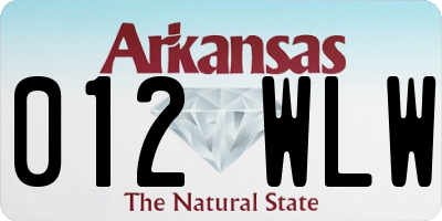 AR license plate 012WLW