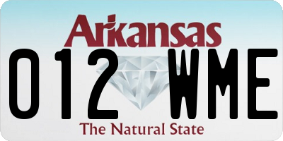 AR license plate 012WME