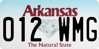 AR license plate 012WMG