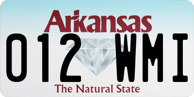 AR license plate 012WMI