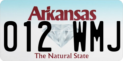 AR license plate 012WMJ