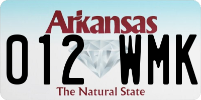 AR license plate 012WMK