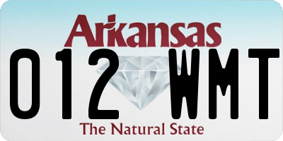AR license plate 012WMT