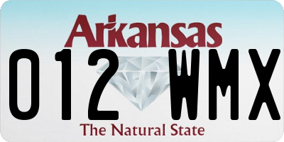 AR license plate 012WMX