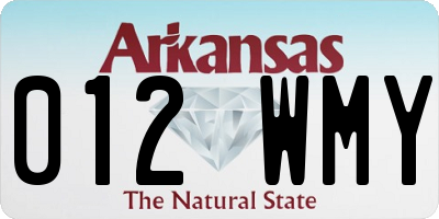 AR license plate 012WMY