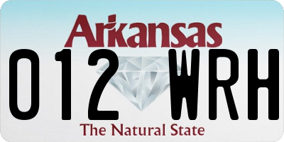AR license plate 012WRH
