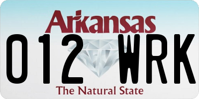 AR license plate 012WRK