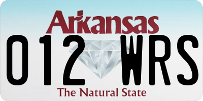 AR license plate 012WRS