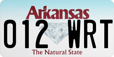 AR license plate 012WRT