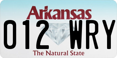 AR license plate 012WRY