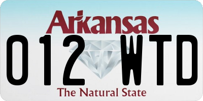 AR license plate 012WTD