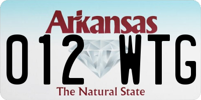 AR license plate 012WTG