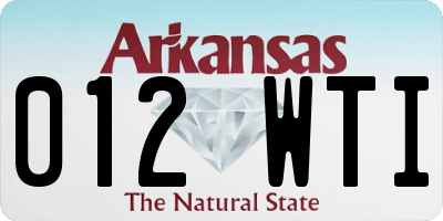 AR license plate 012WTI