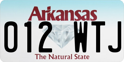 AR license plate 012WTJ