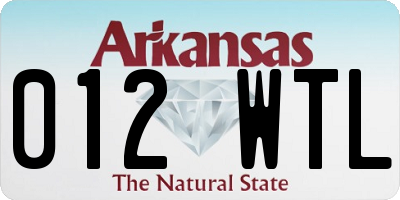 AR license plate 012WTL