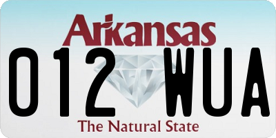 AR license plate 012WUA
