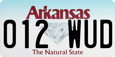 AR license plate 012WUD