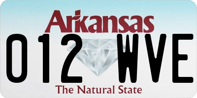 AR license plate 012WVE