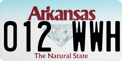 AR license plate 012WWH