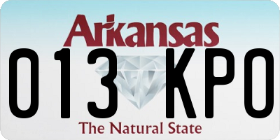 AR license plate 013KPO