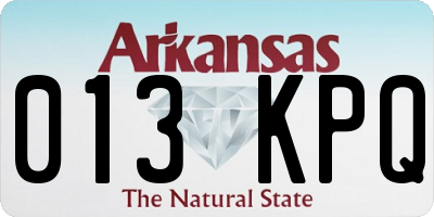 AR license plate 013KPQ