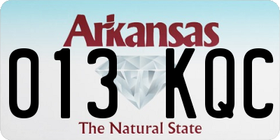 AR license plate 013KQC