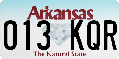 AR license plate 013KQR