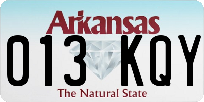 AR license plate 013KQY