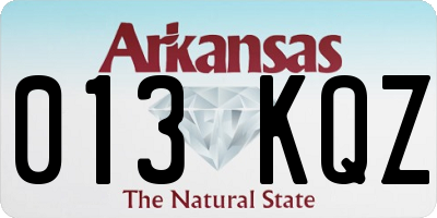 AR license plate 013KQZ
