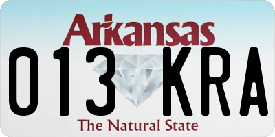 AR license plate 013KRA