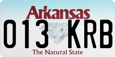 AR license plate 013KRB