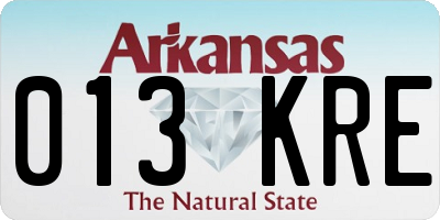 AR license plate 013KRE