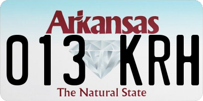 AR license plate 013KRH