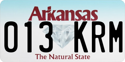 AR license plate 013KRM
