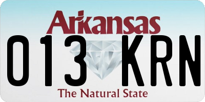 AR license plate 013KRN