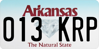 AR license plate 013KRP
