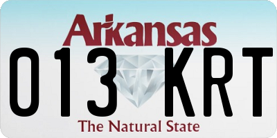 AR license plate 013KRT