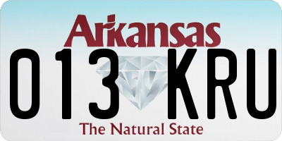 AR license plate 013KRU