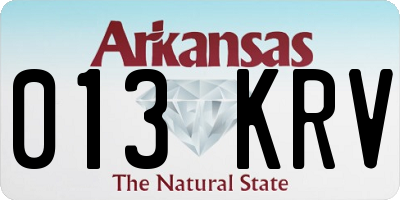 AR license plate 013KRV