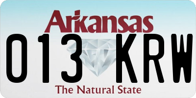 AR license plate 013KRW