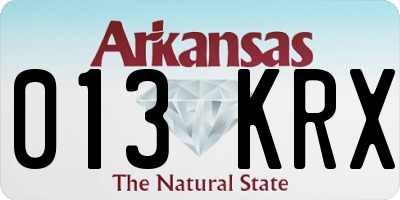AR license plate 013KRX