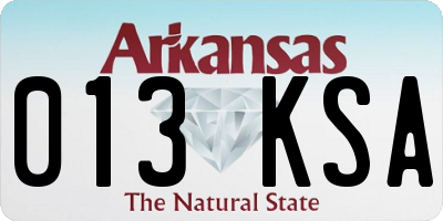 AR license plate 013KSA