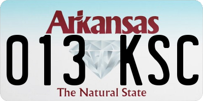 AR license plate 013KSC