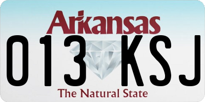 AR license plate 013KSJ