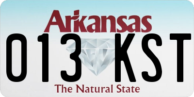 AR license plate 013KST