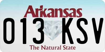 AR license plate 013KSV