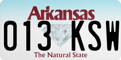 AR license plate 013KSW
