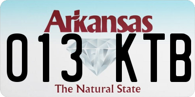AR license plate 013KTB