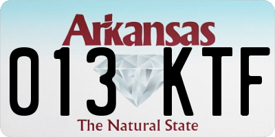 AR license plate 013KTF