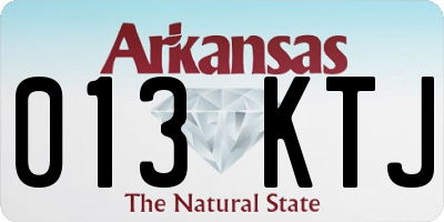 AR license plate 013KTJ